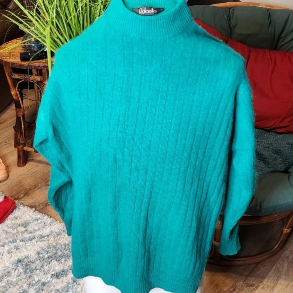 (3) Size Large Vintage Angora Rabbit Mock Turtleneck Sweaters - Picture 8 of 8